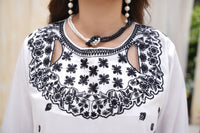 Har Din 1 – White Embroidered 3 Pc Suit