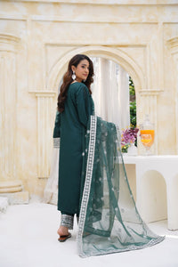Har Din 6 –Deep Green Embroidered 3Pc Suit