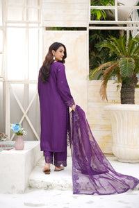 Har Din 4 – Purple Embroidered 3Pc Suit
