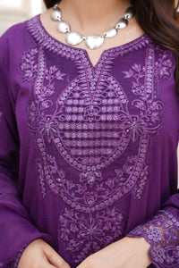 Har Din 4 – Purple Embroidered 3Pc Suit