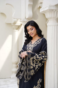 Har Din 3 – Black Embroidered 2Pc Suit