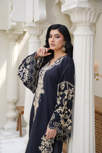 Har Din 3 – Black Embroidered 2Pc Suit
