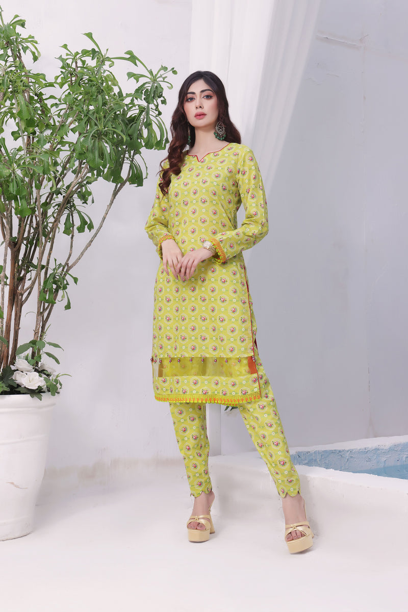 Queen Libas Fitoor F10 - 2 Piece Ready Made Lawn Suits -Readymade Pakistani Suits UK