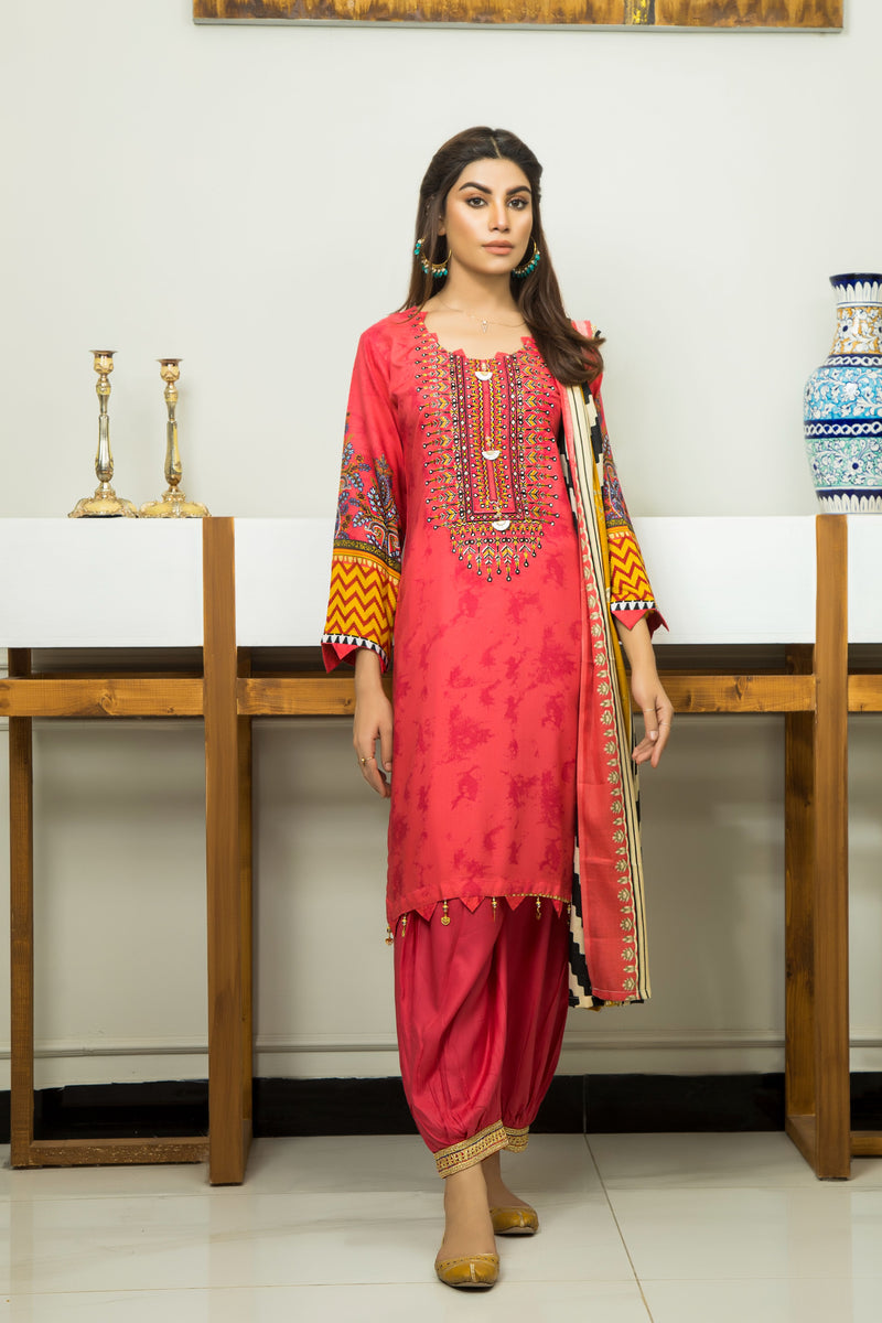 Queen Libas Casual Suit 1 Linen -Readymade Pakistani Suits UK