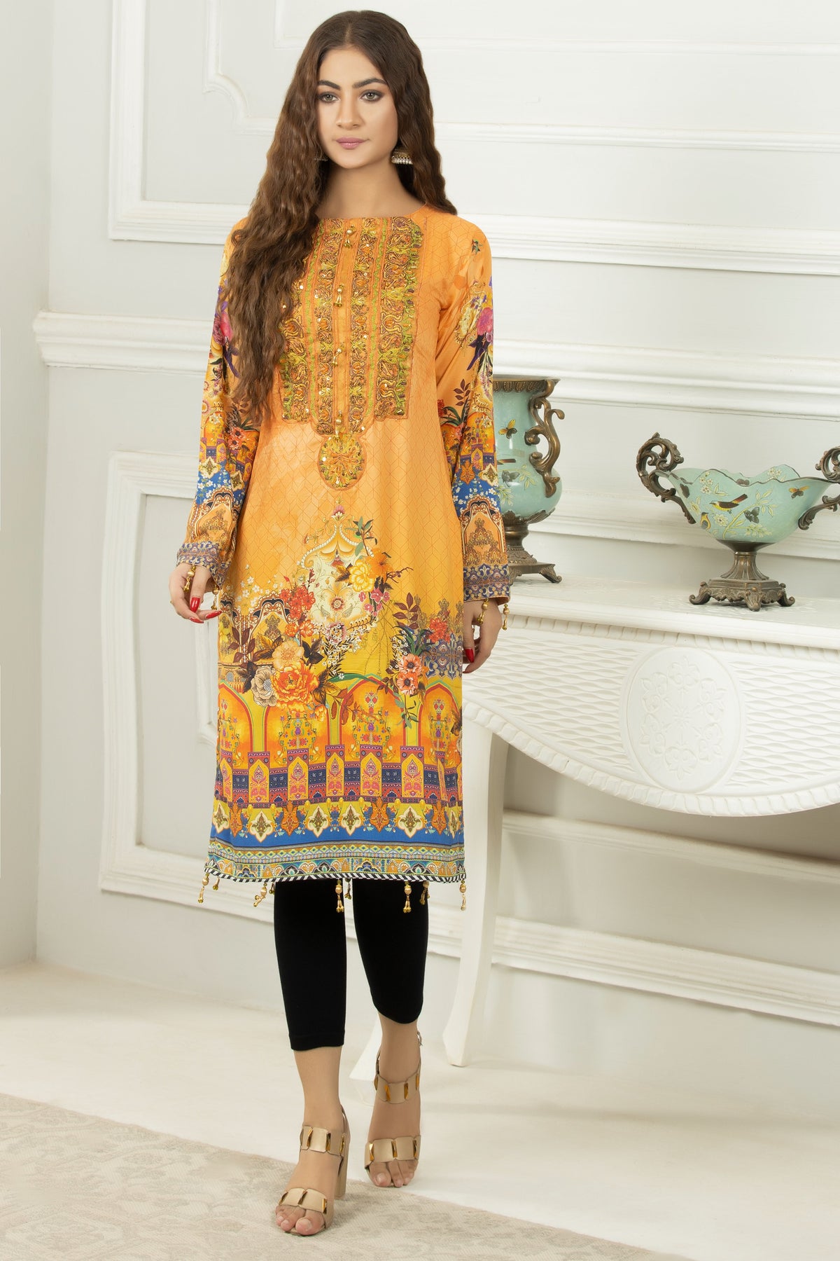 Queen Libas Summer Kurti  -Pakistani Readymade Suit -Readymade Pakistani Suits UK