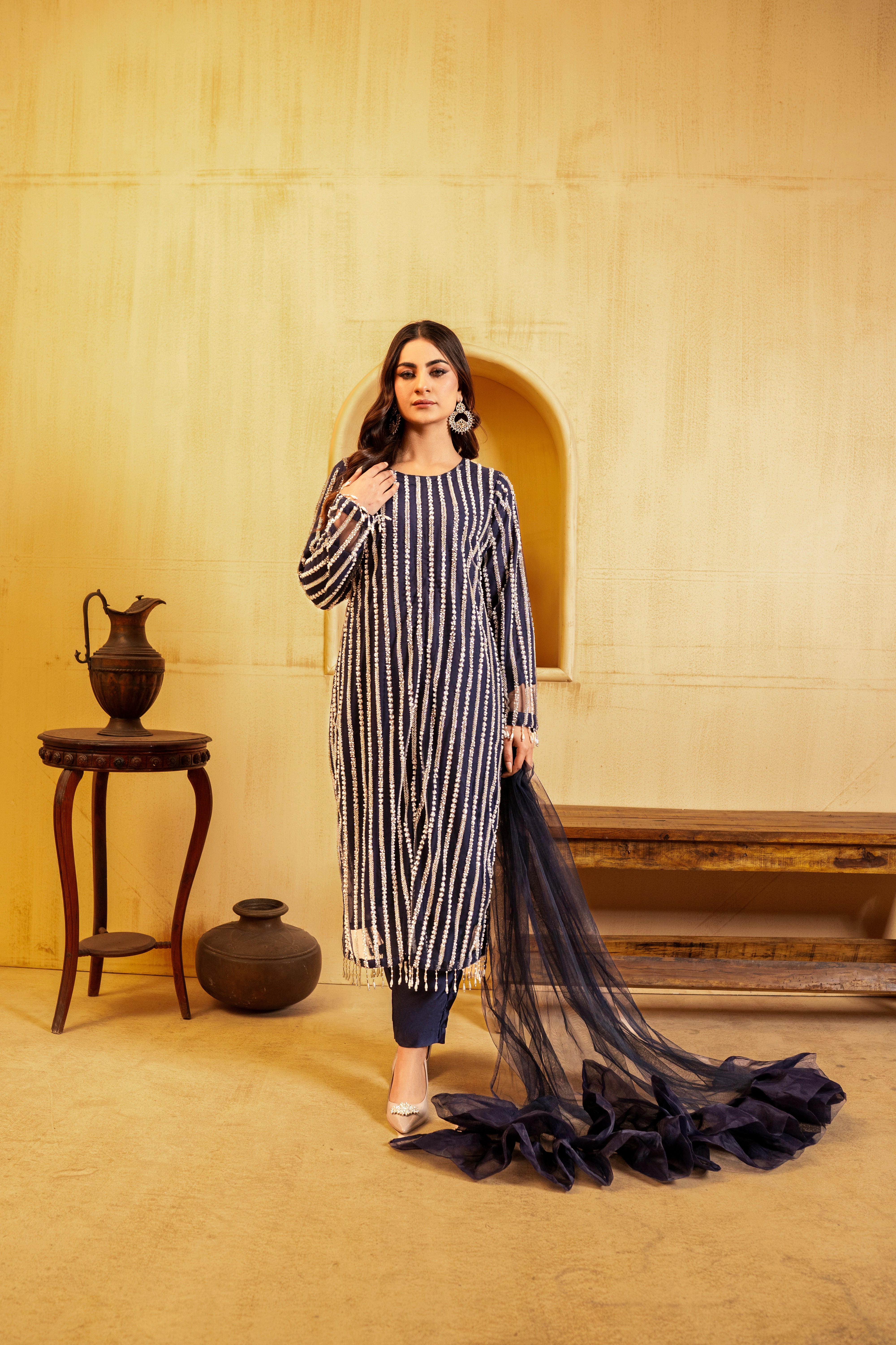 New Designer Pakistani Style Grey Color Salwar Suit