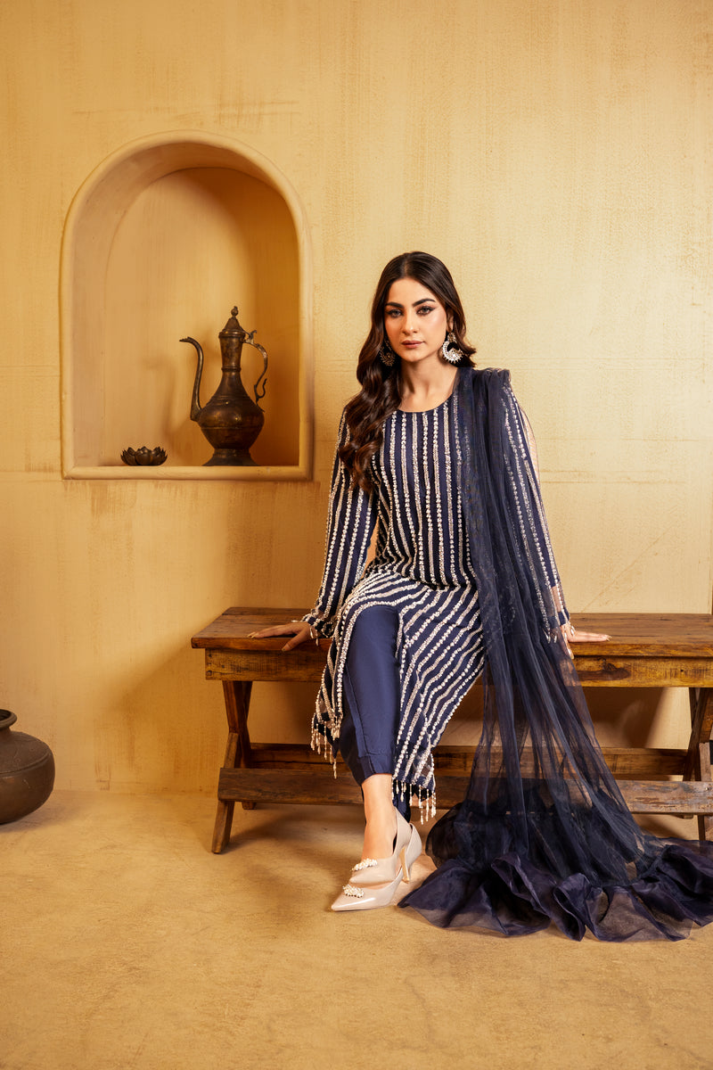 Queen Libas Luxury Pret Volume 1 - 02 Sahar -Readymade Pakistani Suits UK