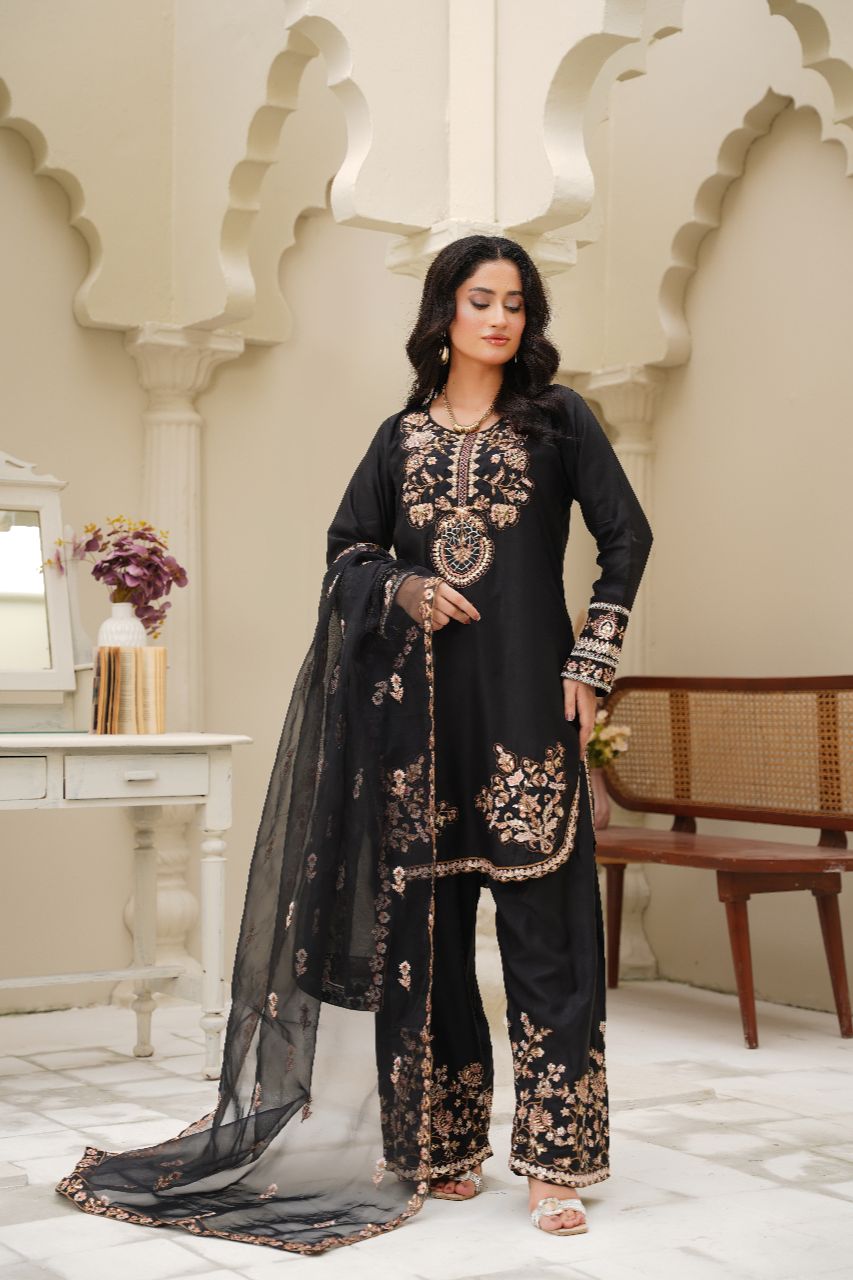 Pakistani Casual Dress - QL02 - Ethnic Inspired