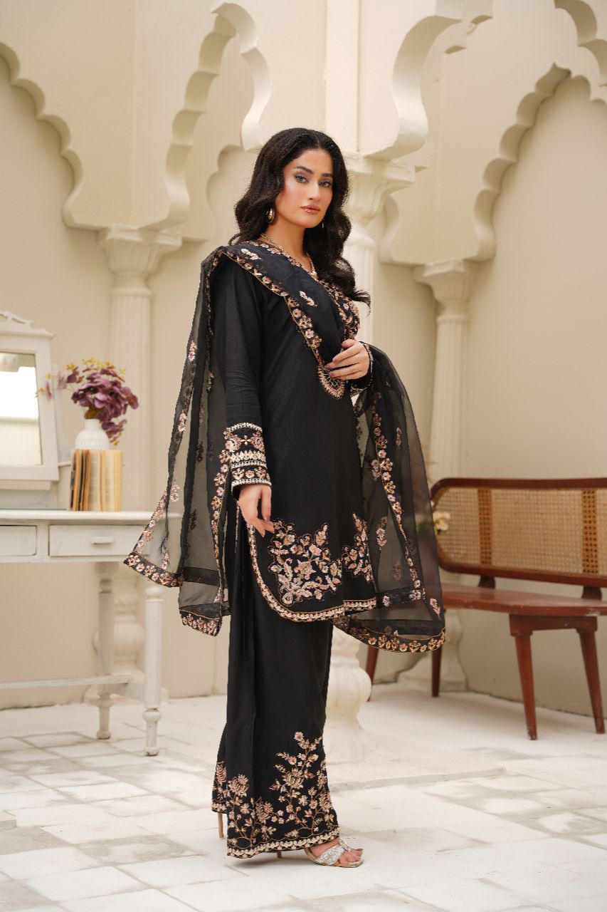 Pakistani Casual Dress - QL02 - Ethnic Inspired