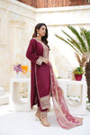 Har Din 6 –Deep Maroon Embroidered 3Pc Suit