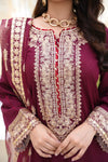 Har Din 6 –Deep Maroon Embroidered 3Pc Suit