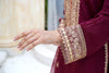 Har Din 6 –Deep Maroon Embroidered 3Pc Suit