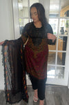 Maria B Printed Lawn Embroider Inspired Lux D-4 -Readymade Pakistani Suits UK