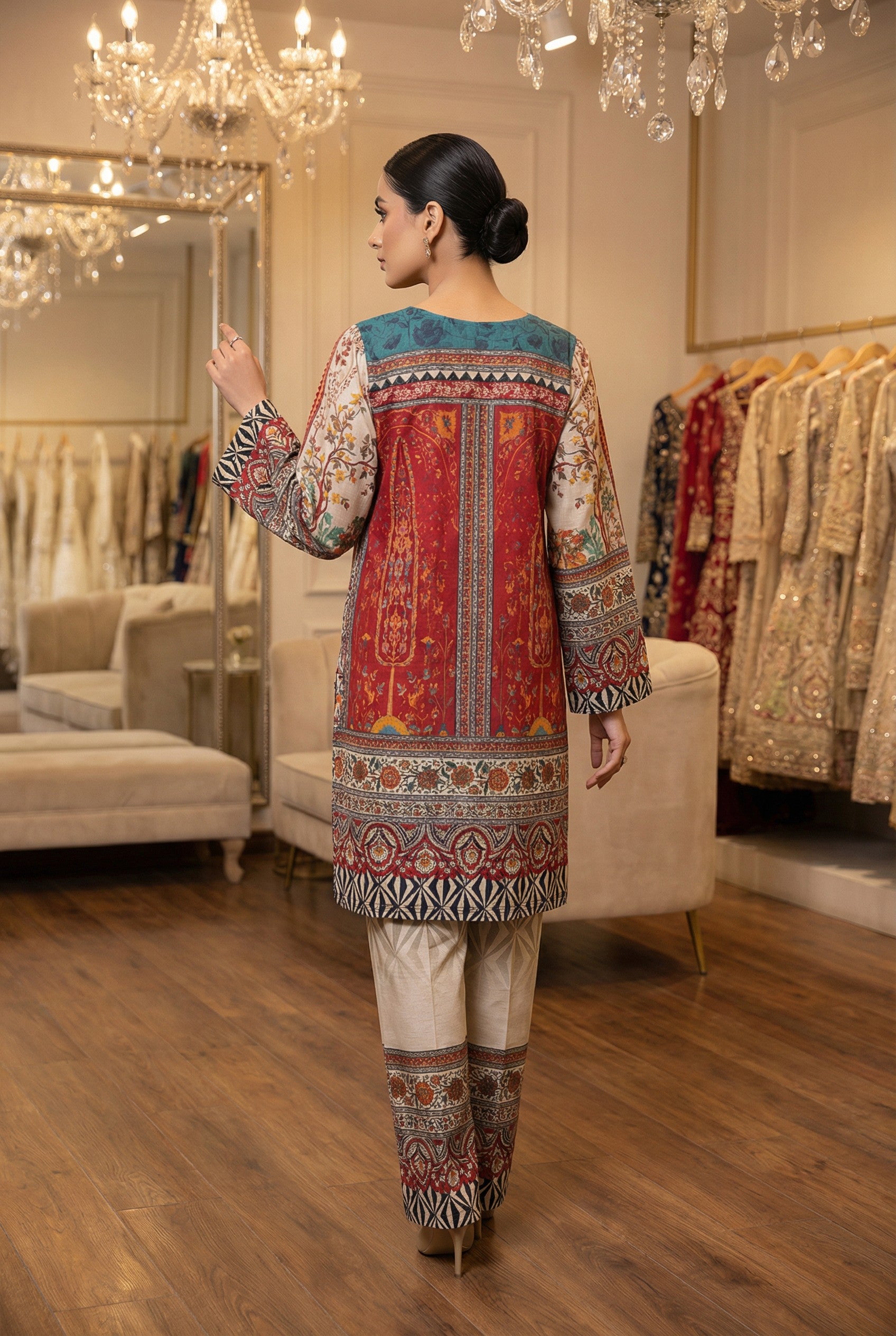 Queen Libas -Khaddar 2pc Co-Ords