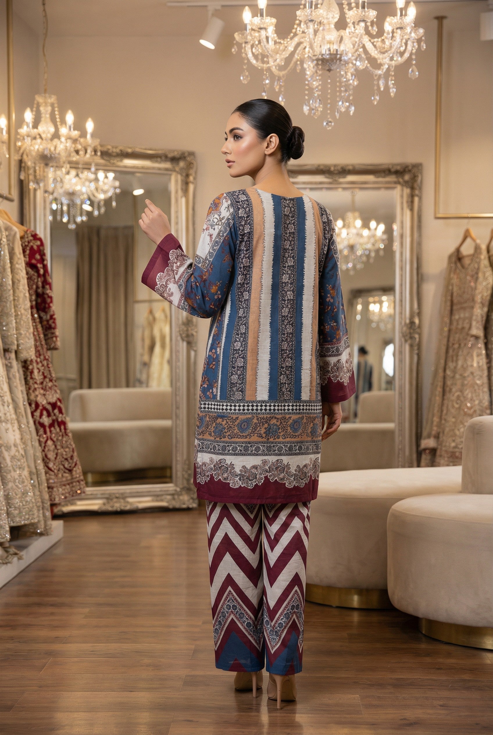 Queen Libas -Khaddar 2pc Co-Ords