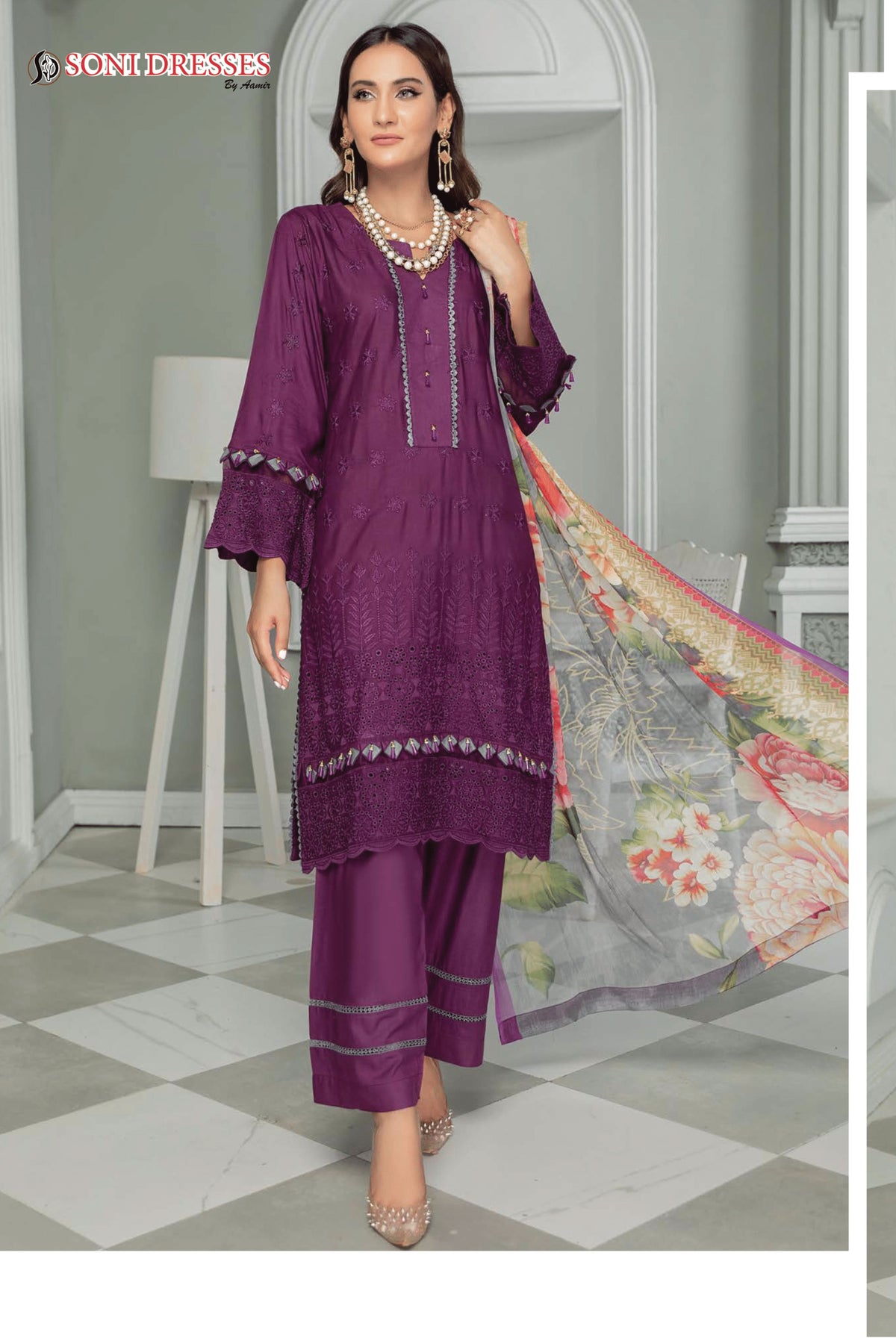 Soni Dress - Linen Collection Volume 1 D/4 -Readymade Pakistani Suits UK