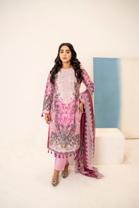 Queen Libas Pakistani Lawn Suit UK - Elegant Pink Design.