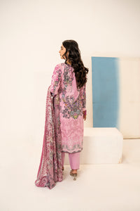Queen Libas Pakistani Lawn Suit UK - Elegant Pink Design.