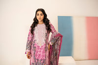 Queen Libas Pakistani Lawn Suit UK - Elegant Pink Design.