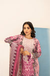 Queen Libas Pakistani Lawn Suit UK - Elegant Pink Design.