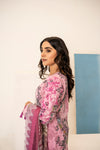 Queen Libas Pakistani Lawn Suit UK - Elegant Pink Design.
