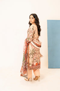 Queen Libas Pakistani Lawn Suit UK with Elegant Print.